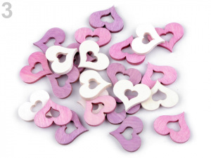 Dřevěné srdce 17x20 mm