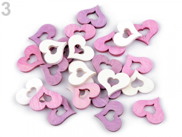 Dřevěné srdce 17x20 mm