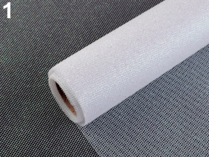 Dekorační síťka s lurexem šíře 48 cm