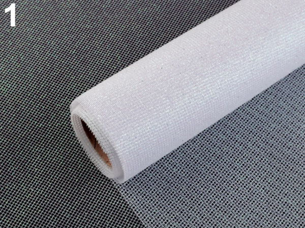 Dekorační síťka s lurexem šíře 48 cm