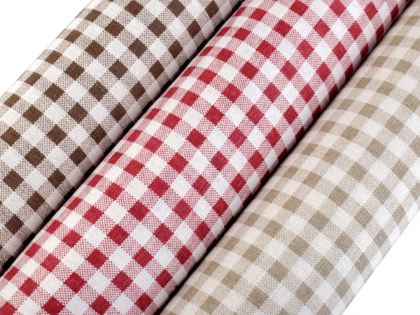 Dekorační látka šíře 48 cm káro