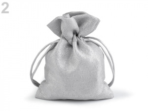 Dárkový pytlík s lurexem 10x13 cm stříbrná