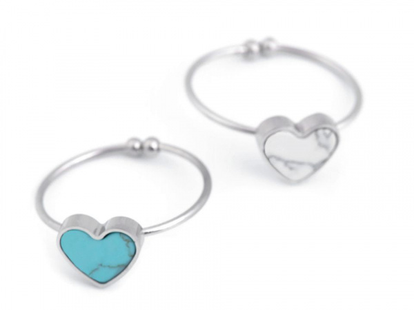 Prsten srdce z nerezové oceli