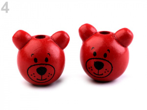 Dřevěná hlava medvídek Ø24 mm