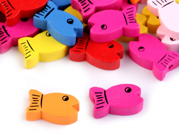 Dřevěné korálky ryba