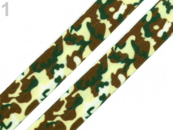 Lemovací pruženka maskáčová šíře 20 mm