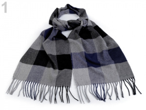 Pánská šála s třásněmi 30x170 cm