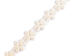 Vzdušná / jemná krajka / vsadka šíře 16 mm květy