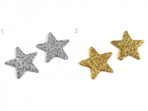 Vánoční hvězda s glitry Ø30 mm