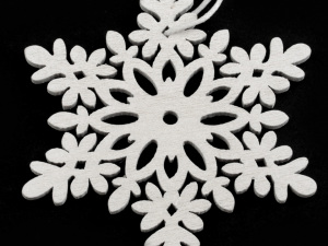 Dřevěná dekorace vločka