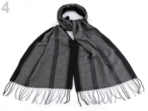 Pánská šála s třásněmi 30x170 cm