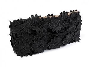 Vzdušná krajka / vsadka šíře 50 mm květy