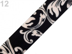 Pruženka s potiskem v různých dezénech šíře 25 mm