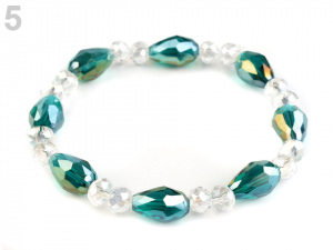 Náramek pružný z broušených korálků