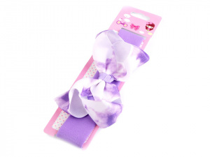 Dětská elastická čelenka do vlasů s batikovanou mašlí