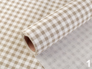 Dekorační látka šíře 28 cm káro