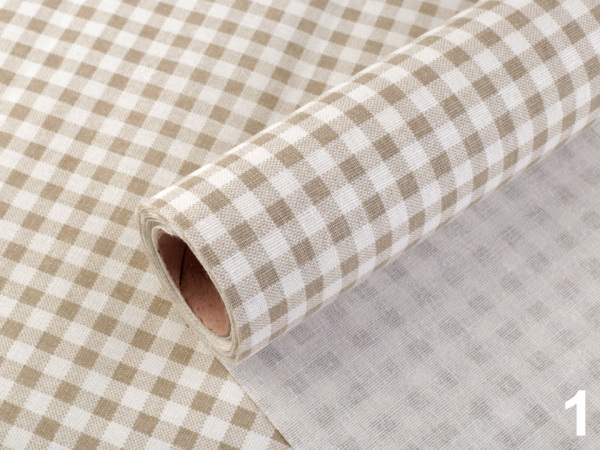 Dekorační látka šíře 28 cm káro