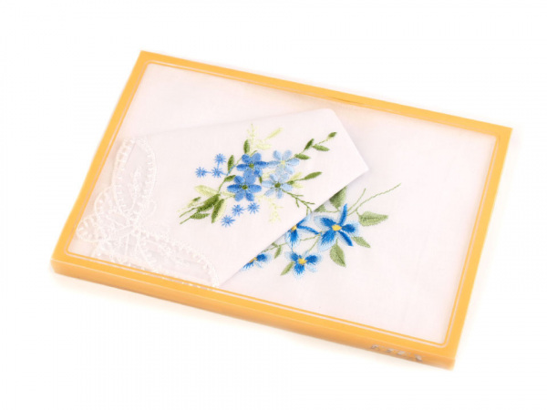 Dámský kapesník vyšívaný / dárková kazeta