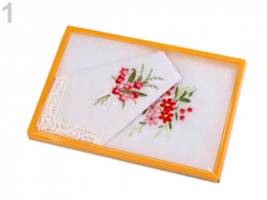 Dámský kapesník vyšívaný / dárková kazeta