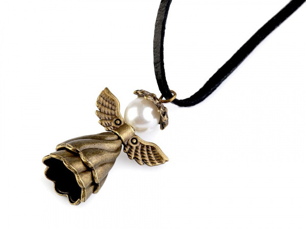 Kreativní sada anděl s koženým řemínkem