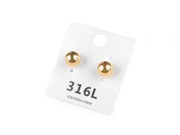 Náušnice kuličky z nerezové oceli