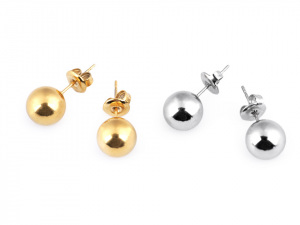 Náušnice kuličky z nerezové oceli