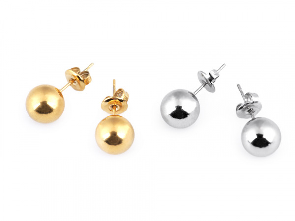 Náušnice kuličky z nerezové oceli
