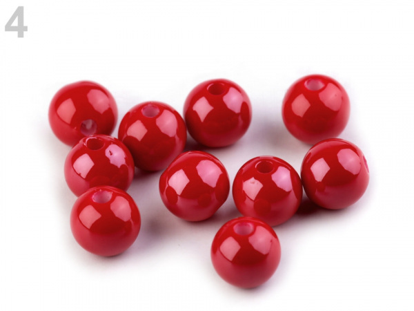 Plastové korálky Shine Ø10 mm