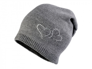 Dívčí zimní čepice Capu se srdíčky