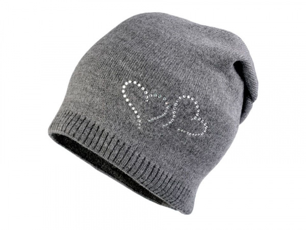 Dívčí zimní čepice Capu se srdíčky