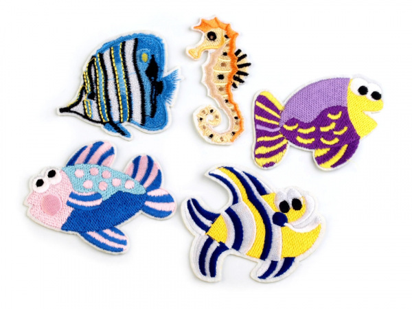 Nažehlovačka vyšívaná ryby