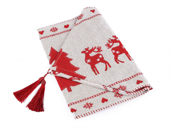 Běhoun / ubrus gobelín 34x175 cm vánoční