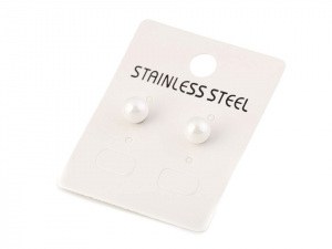 Perlové náušnice z nerezové oceli