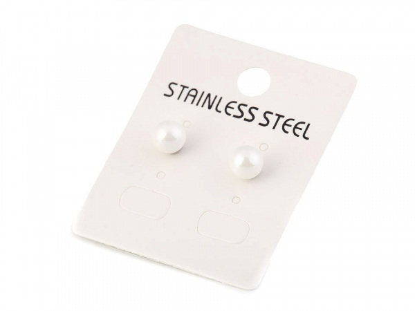 Perlové náušnice z nerezové oceli