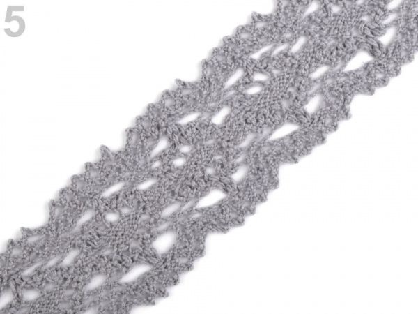 Krajka / vsadka paličkovaná šíře 40 mm