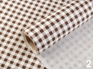 Dekorační látka šíře 28 cm káro