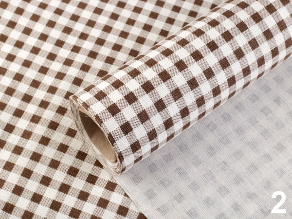 Dekorační látka šíře 28 cm káro