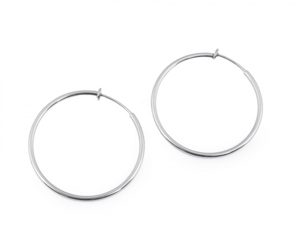 Náušnice kruhy pro uši bez dírek z nerezové oceli