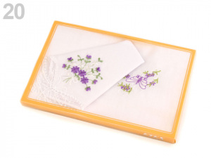 Dámský kapesník vyšívaný / dárková kazeta