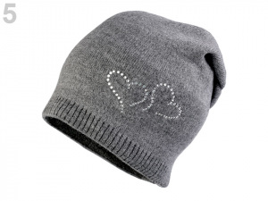 Dívčí zimní čepice Capu se srdíčky