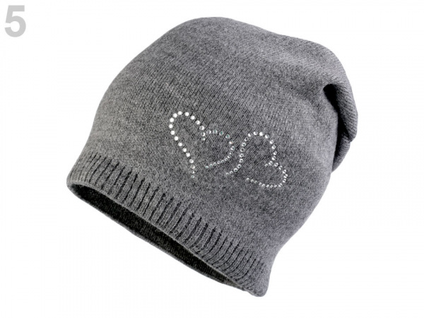 Dívčí zimní čepice Capu se srdíčky