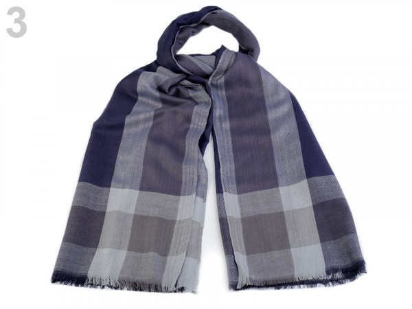 Šála 93x193 cm károvaná