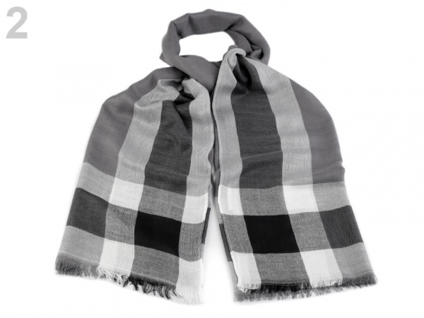 Šála 93x193 cm károvaná