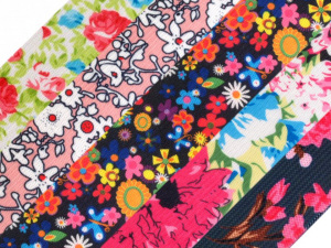 Pruženka šíře 27 mm květiny