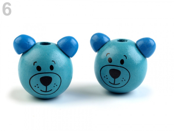 Dřevěná hlava medvídek Ø24 mm