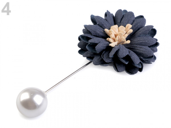 Ozdobný špendlík květ a perla