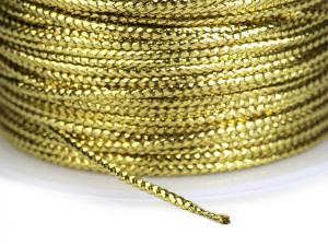 Šňůrka s lurexem Ø2 mm kulatá, vánoční