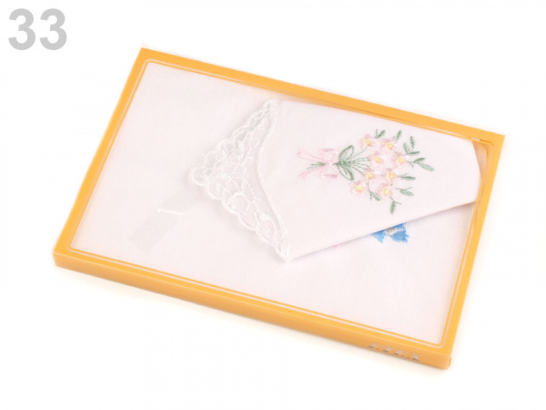 Dámský kapesník vyšívaný / dárková kazeta