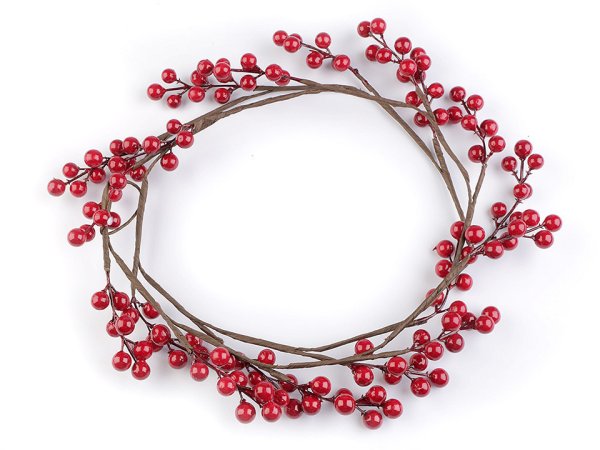 Umělá větvička / girlanda jeřabin