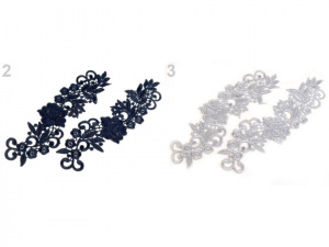 Krajková aplikace / vsadka 7,5x25,5 cm